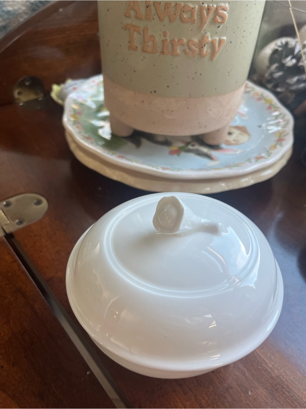 Christopher Stuart  sugar bowl and lid